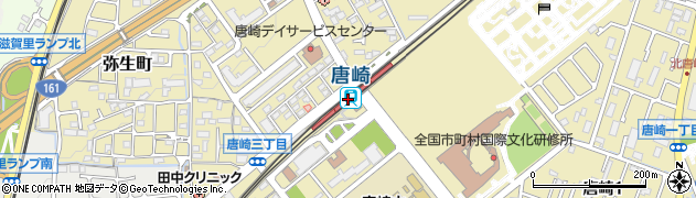 大津市立　唐崎駅前自転車駐車場周辺の地図