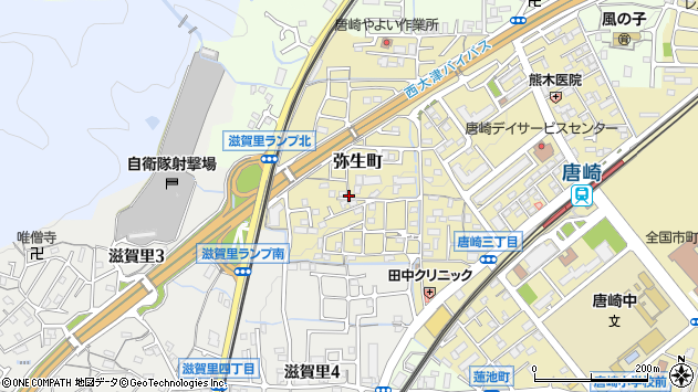 〒520-0115 滋賀県大津市弥生町の地図