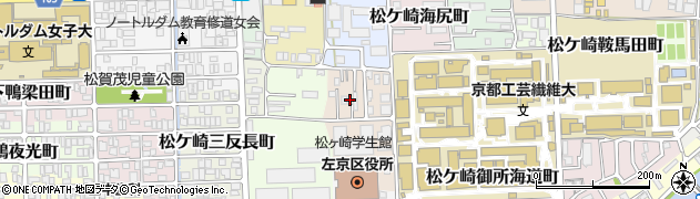 京都府京都市左京区松ケ崎修理式町7周辺の地図