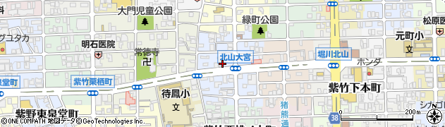 読売センター　紫竹周辺の地図