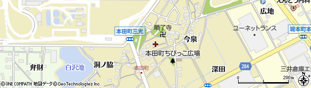 愛知県豊田市本田町神明戸周辺の地図
