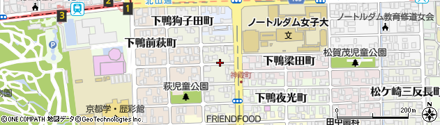 京都府京都市左京区下鴨神殿町周辺の地図