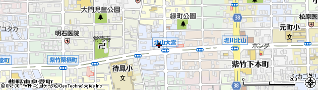 京都府京都市北区紫竹下緑町周辺の地図