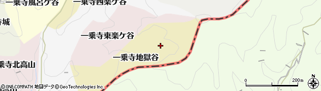 京都府京都市左京区一乗寺地獄谷周辺の地図