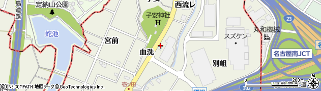 愛知県大府市共和町（西流レ）周辺の地図
