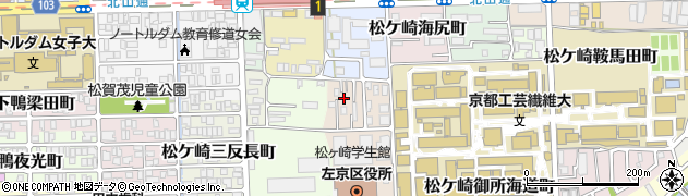 京都府京都市左京区松ケ崎修理式町8周辺の地図