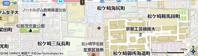 京都府京都市左京区松ケ崎修理式町3周辺の地図