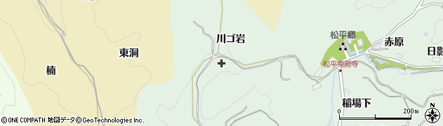 愛知県豊田市松平町川ゴ岩周辺の地図