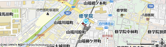 京都府京都市左京区山端川原町7周辺の地図