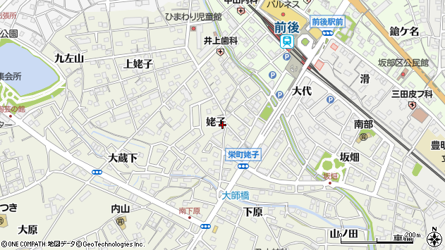 〒470-1163 愛知県豊明市栄町姥子の地図