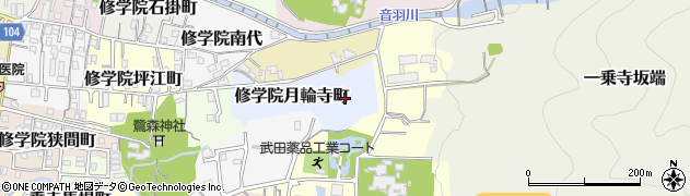 京都府京都市左京区修学院月輪寺町周辺の地図