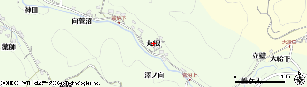 愛知県豊田市九久平町（丸根）周辺の地図