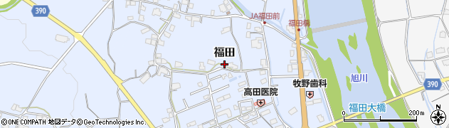 福田コミュニティーハウス周辺の地図