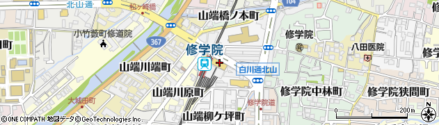 叡山電鉄株式会社　修学院駅周辺の地図