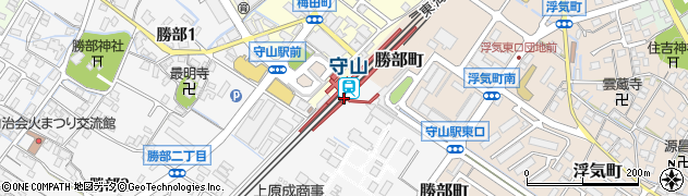 守山駅周辺の地図
