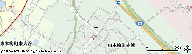 京都府亀岡市東本梅町赤熊北垣内34周辺の地図