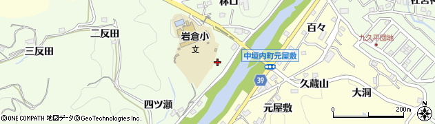 愛知県豊田市岩倉町（五ツ畑）周辺の地図