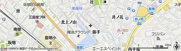 愛知県豊明市阿野町藤手周辺の地図