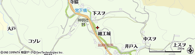 愛知県豊田市林添町（細工城）周辺の地図