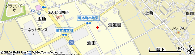 愛知県豊田市堤本町甫路下周辺の地図