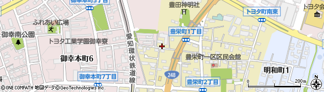 愛知県豊田市豊栄町1丁目13周辺の地図