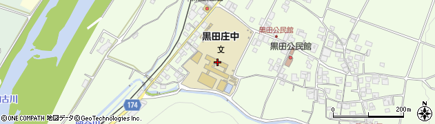 西脇市立黒田庄中学校周辺の地図