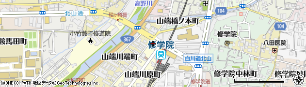京都府京都市左京区山端川原町2周辺の地図