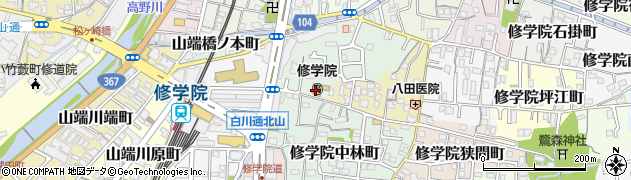 京都府京都市左京区修学院犬塚町30周辺の地図