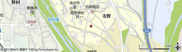 兵庫県神河町（神崎郡）寺野周辺の地図