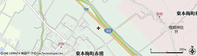 京都府亀岡市東本梅町赤熊（美ノ田）周辺の地図