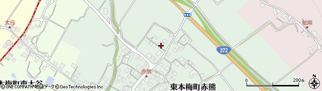 京都府亀岡市東本梅町赤熊（北垣内）周辺の地図