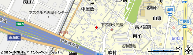 愛知県東海市名和町（森ノ上）周辺の地図