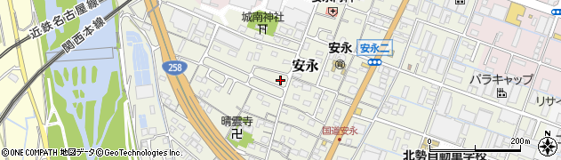三重県桑名市安永721周辺の地図