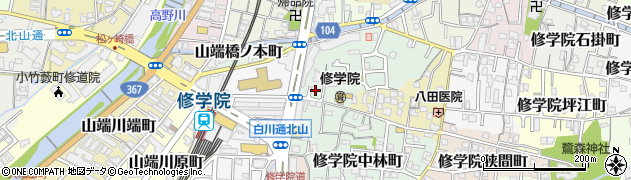 京都府京都市左京区修学院犬塚町27周辺の地図