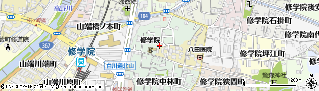 京都府京都市左京区修学院犬塚町15周辺の地図