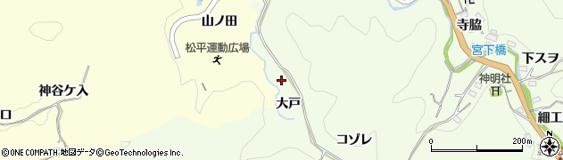 愛知県豊田市林添町大戸周辺の地図