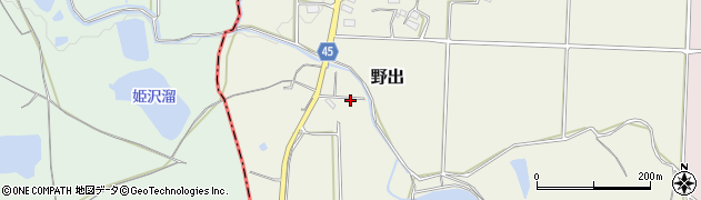滋賀県蒲生郡日野町野出1577周辺の地図