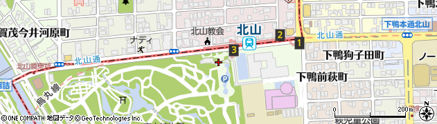 京都市駐輪場高速鉄道北山駅自転車駐車場周辺の地図