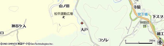 愛知県豊田市林添町（大戸）周辺の地図