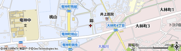 愛知県豊田市竜神町（錦）周辺の地図