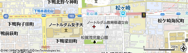 京都府京都市左京区松ケ崎芝本町周辺の地図