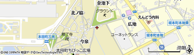 愛知県豊田市本田町（深田）周辺の地図