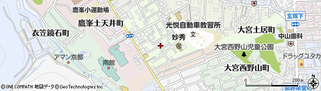 京都府京都市北区鷹峯黒門町周辺の地図