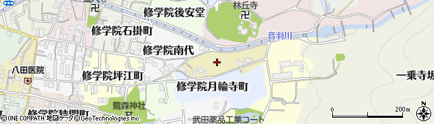 京都府京都市左京区修学院辻ノ田町周辺の地図