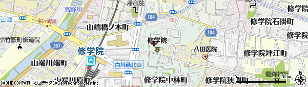 京都府京都市左京区修学院犬塚町18周辺の地図