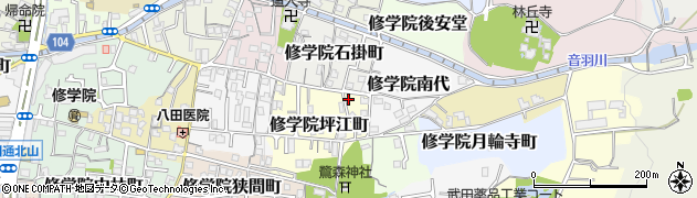 京都府京都市左京区修学院坪江町3周辺の地図