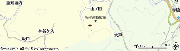 愛知県豊田市大内町山ノ田1周辺の地図