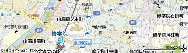 京都府京都市左京区修学院犬塚町28周辺の地図