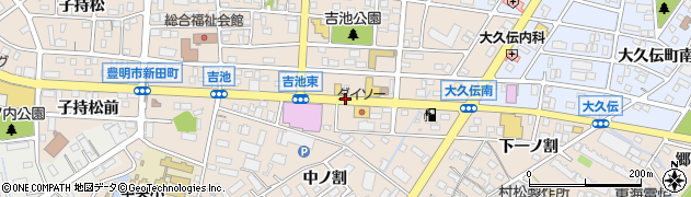 吉池郵便局周辺の地図