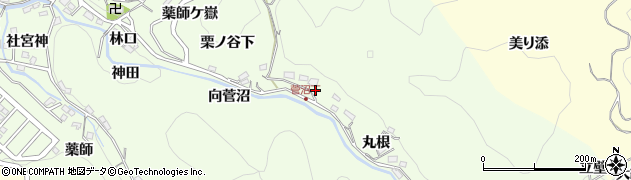 愛知県豊田市九久平町菅沼周辺の地図